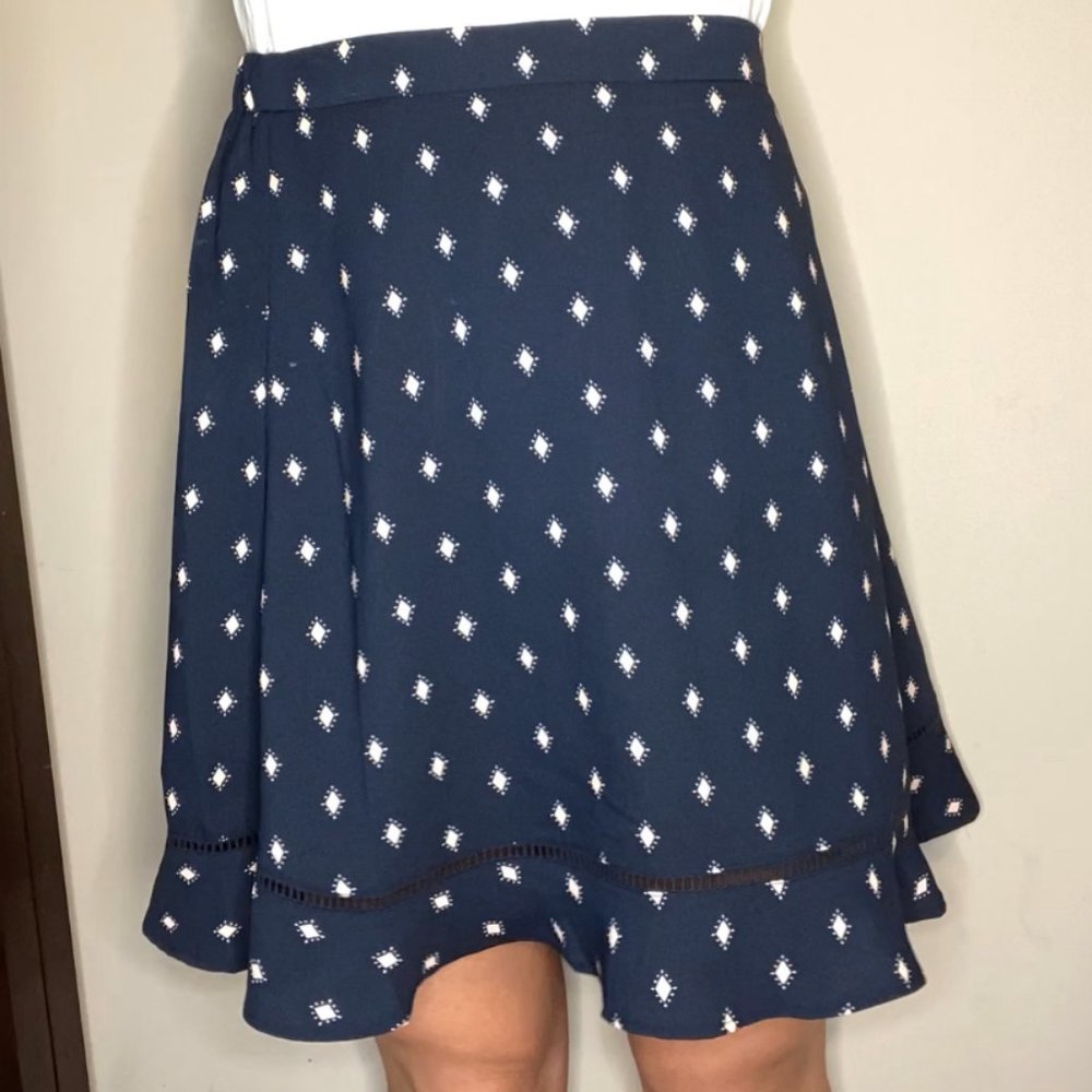 Loft Diamond Dot Flippy Skirt